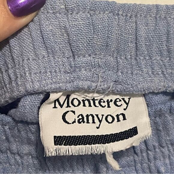 Vintage Monterey Canyon Light Blue Pull on Shorts Size 8 Cotton Blend High Waist - Picture 4 of 6